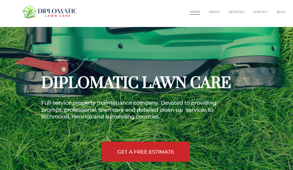 Diplomatic Lawn Care's homepage