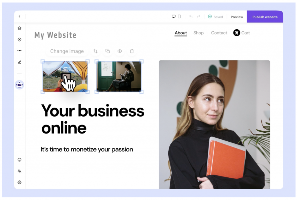 Hostinger website builder banner