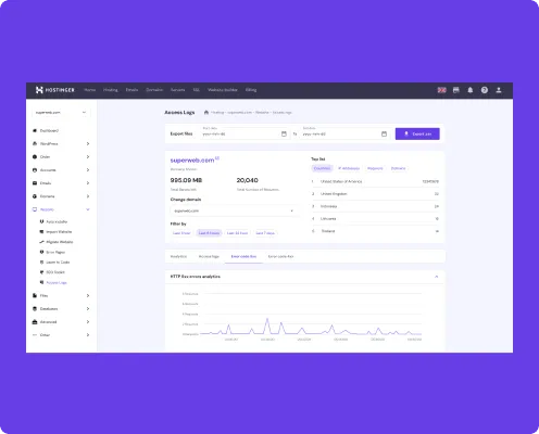 hPanel Access Logs