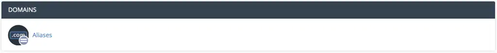 aliases tool in cpanel