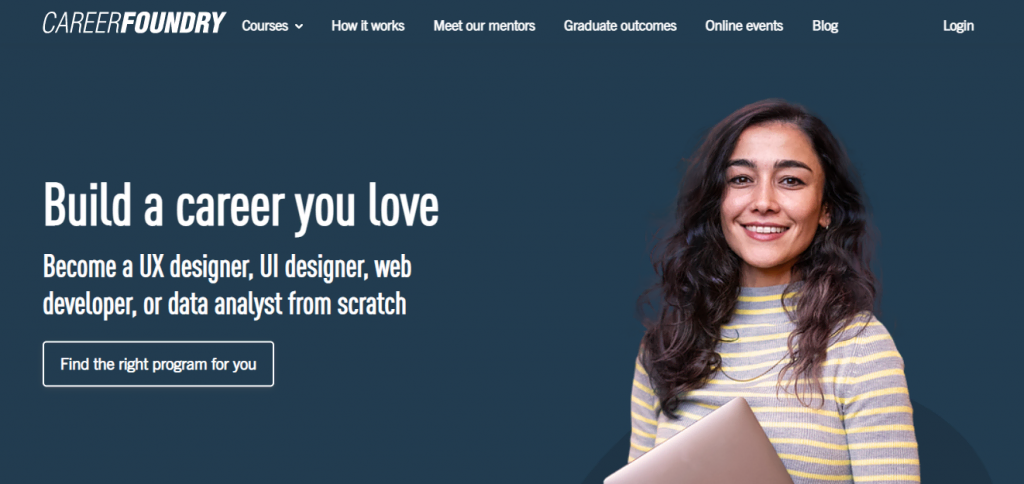 CareerFoundry website homepage
