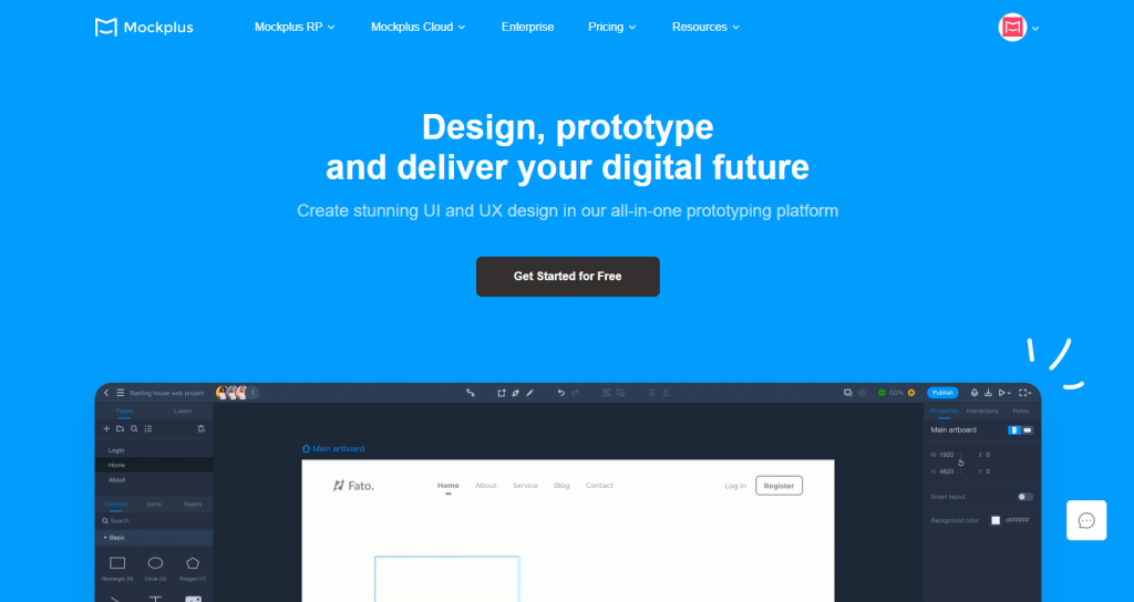 Mockplus homepage