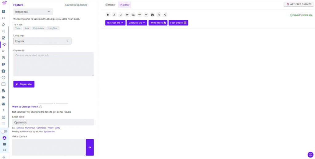 The user interface of LongShot