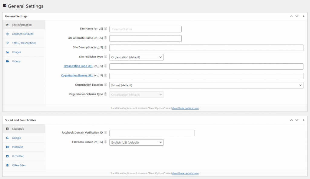 WPSSO Core's interface